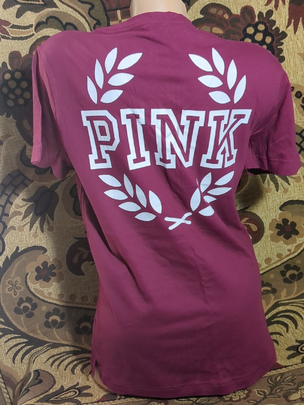 Victoria's Secret PINK Tee in Berry Plum with White Label